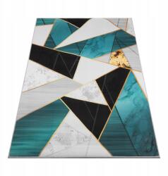 StandHeiz Szőnyeg 300X200 CM Zöld Szürke Arany Geometrikus Csúszásgátló Mozaik (36)