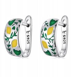 M. Jopek Ezüst Fülbevaló 925-ÖS Ezüstből Citrin Levél M. Jopek