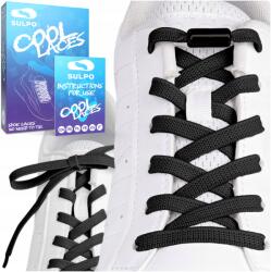 Sulpo Kötés nélküli cipőfűző fém csatokkal, elasztikus, fekete (Elastyczne sznurowadła sznurówki bez wiązania)