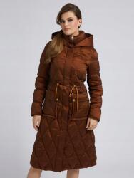 GUESS Barna Pihe-puha Kapucnis Kabát (M) (572538)
