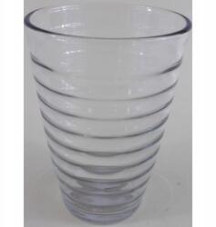  Vastag üvegből készült pohár, űrtartalma 300 ml, 12×8 cm, dombornyomott (AR-532PY)