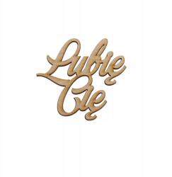 Klepkomania Szeretlek felirat, dekoráció ajándékhoz (BST552 NATURALNY)