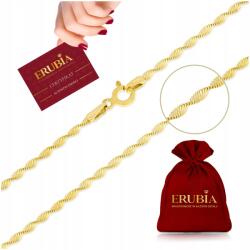  Gyönyörű Arany Női Nyaklánc Szingapúr 925 Csavart 50 cm Nőknek, Anyukáknak (Złoty łańcuszek damski pozłacany delikatny)