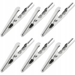 Reball 6 Db Szigetelese Nélküli Krokodilcsipesz 50mm Banándugóhoz 4mm (KROKODYLKI NIEIZOLOWANE BANAN ŻABKA 50mm)