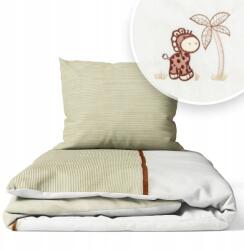 Ankras 120x90 Gyerek Ágyneműhuzat 2EL 90x120 Kiságyba (ŻYRAFKA P-2 120/90 40/60 APL. BEŻOWY)