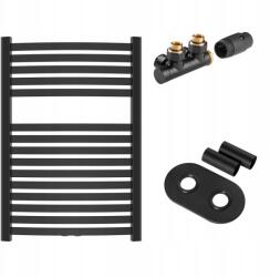 INVENA Fekete létra radiátor fürdőszobába, tartozékokkal (UG-03-08D)