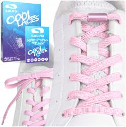 Sulpo Rózsaszín, gumis cipőfűző gyerekeknek, nem kell kötni, fém rögzítővel (Elastyczne sznurowadła sznurówki bez wiązania)