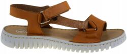 Helios Női bőr szandál, kényelmes nyári barna tépőzáras Helios Komfort 249S MÉRET37 (249S Helios)