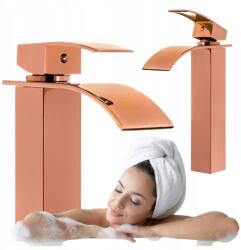 Silla Kádtöltő Mosdó Csaptelep Álló Pultra Szerelhető Cascade Rózsaszín Arany Magas Kaskád (BR2148)