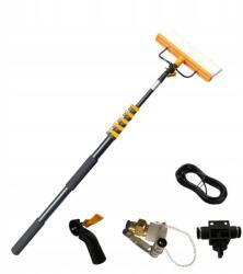  4, 5 m-es teleszkópos kefe fotovoltaikus panelek vagy homlokzatok tisztításához