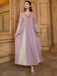 Shein LC51216 Shein Ruha Maxi Tunika Hímzett V-nyakkivágással (4) M