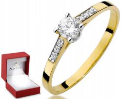 ZŁOCISTO Klasszikus Gyémántgyűrű 0, 21 Ct Bolt (biżuteria na urodziny imieniny rocznicę)