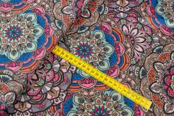  Sifon Szövet, Színes, Keleti Mintás, Ruhákhoz, Dekorációkhoz (SZYD100)