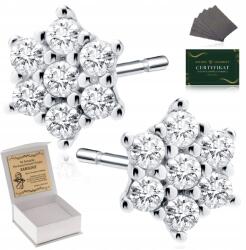 Golden Celebrity Gyerek Fülbevaló Ezüst 925 Virág Strassz Virág Unokája Lányának