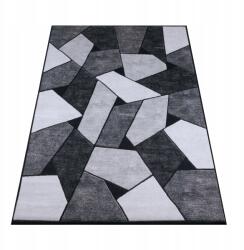 StandHeiz Szürke Szőnyeg Nappaliba 160X220 CM Csúszásgátló Puha Modern Mozaik (1D)