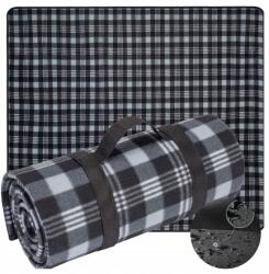 Tutumi Piknik Takaró Strandra Vízálló Téglalap Rácsos Szürke 150x130 cm (TUR-06002)