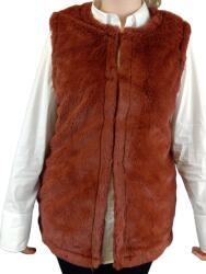 ERFO Barna műszőrme mellény, bundamellény, 38-as méret
