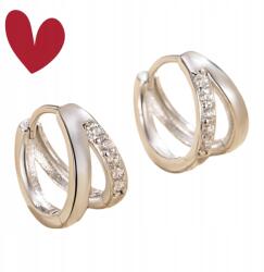 Kiváló minőségű, üreges fülbevaló nőknek, S925 ezüst, fehér arany bevonattal