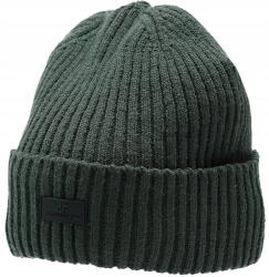 4F Téli sapka felhajtható szegéllyel 4F M317, bordázott, rugalmas, khaki színű, M-es méret