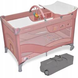 Espiro Utazóágy Pelenkázó Járóka 2 Szintes Dream108 rózsaszín (5906724205392)