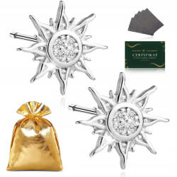 Golden Celebrity Ezüst Női Fülbevaló 925 Ródiumozott Csavaros Napsárga+cirkónia Ajándék (Srebrne kolczyki z cyrkoniami sztyfty wkrętki)