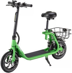  Elektromos Roller levehető üléssel, kosárral Zöld (holm5700)