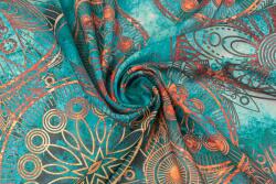  Szövet Sifon Keleti Minta Ruhák Dekoráció Zöld árnyalatok (SZYDM455C.07)