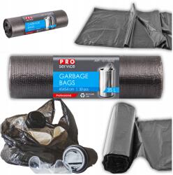 PAKO Pro Szemeteszsák 30db Hdpe Fekete Szilárd Szemeteszsák Szagmentes 45x54 35l (PRO WORKI ŚMIECI 30szt HDPE CZARNE 45x54 35l)