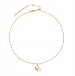 Energetix Mágneses Arany Nyaklánc, Perec Medál Kristályokkal, Acélból (8456-1)