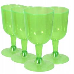  Borospoharak Műanyag Többször Használható 160ml 4 db zöld (kieliszki do wina plastikowe)