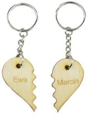  Kulcstartó gravírozással pároknak Szív 5cm (32030)