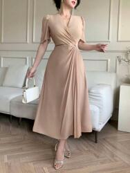 Dazy Bézs Ruha MIDI Cipzár (L) (612538)