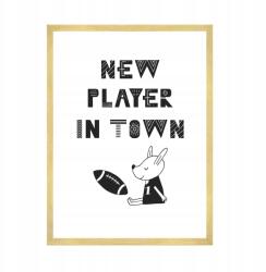  Gyerekszoba poszter "New player in town" 50x70 cm arany keret (MP1-0230_50X70,045)