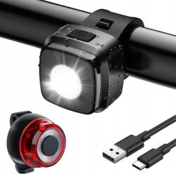  Kerékpár lámpa szett, világítás Aufachieve kerékpárhoz első hátsó akku (Aufachieve)