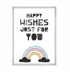  Születésnapi poszter "Boldog születésnapot, csak neked! " 21x29, 7 cm ezüst színű keret (MP1-0296_21X29,7,039)