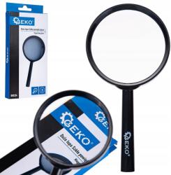 Geko Klasszikus Kézi Nagyító Fekete 3X-OS Nagyítás 75MM-ES Átmérőjű Olvasólencse (G03224)