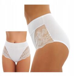 Emili Női pamut bugyi 3XL bugyi magas derekú csipkés fehér Emili (5901755042145)