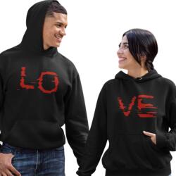 Aradena Páros pulóver szett Valentin Napra, Lo Ve felirattal, fotózáshoz, XXL méret (51 52 XXL LO VE)