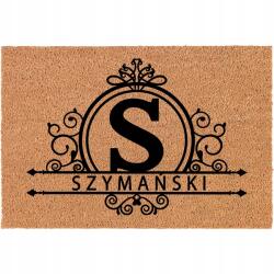 TabPrint Frontális Lábtörlő Ajtó Elé 60x40cm A Te Neved S Betű Különböző Minták (Kokosowa Wycieraczka Frontowa Personalizowana)