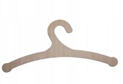  Természetes fa akasztó gyerekruháknak, rétegelt lemezből, egyszerű, 1 db (WieszakDrewnianyUszy1)