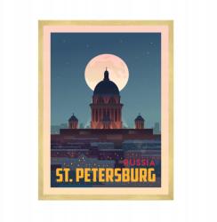  Szentpétervár Oroszország Európa Város Poszter 50X70 cm arany keret (MP1-0168_50X70,045)
