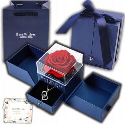  Örök Rózsa Üvegben Nyaklánccal Valentin Napi Ajándék Neki (vf26BK)