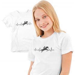 Aradena Gyerek Póló Fekete Fehér Ekg Ló Ajándék Lovasnak Születésnapra 146-os Méret (138 10 Ekg Koń)