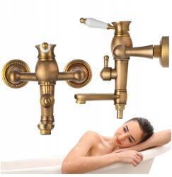 Silla Kádtöltő Csaptelep Fali Zuhany Retro Forgatható Kifolyócső Régi Arany (S-1185V)