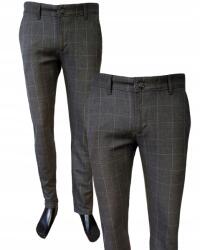 Anagre Elegáns alkalmi nadrág Acél Kockás egyenes szár 36-os méret