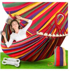  Kerti Függőágy 2 Személyes Brazil XXL Erős Hinta Fejpánt Nagy Táska (Hamak Brazylijski)