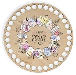 Eko-deco BSZ336-UV kosár alap nyomott mintás, kör 15cm koszorús (BSZ336-UV)