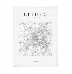  Peking várostérkép poszter, négyzet alakú, 21x29, 7 cm fehér keret (MP1-0114_21X29,7,063)