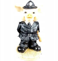 Miximport Polystone dekoráció rendőr malac figura, 13 cm (DE-829TS)