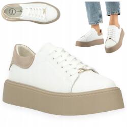 Filippo Női bőr sportcipő 37-es félcipő Filippo platform kényelmes divatos (Filippo DP6119/24 WH)